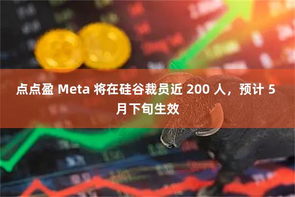 点点盈 Meta 将在硅谷裁员近 200 人，预计 5 月下旬生效