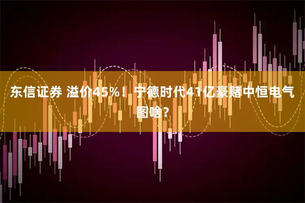 东信证券 溢价45%！宁德时代41亿豪赌中恒电气图啥？