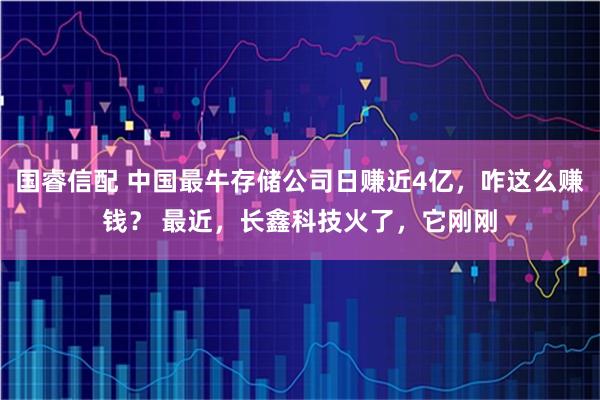 国睿信配 中国最牛存储公司日赚近4亿，咋这么赚钱？ 最近，长鑫科技火了，它刚刚